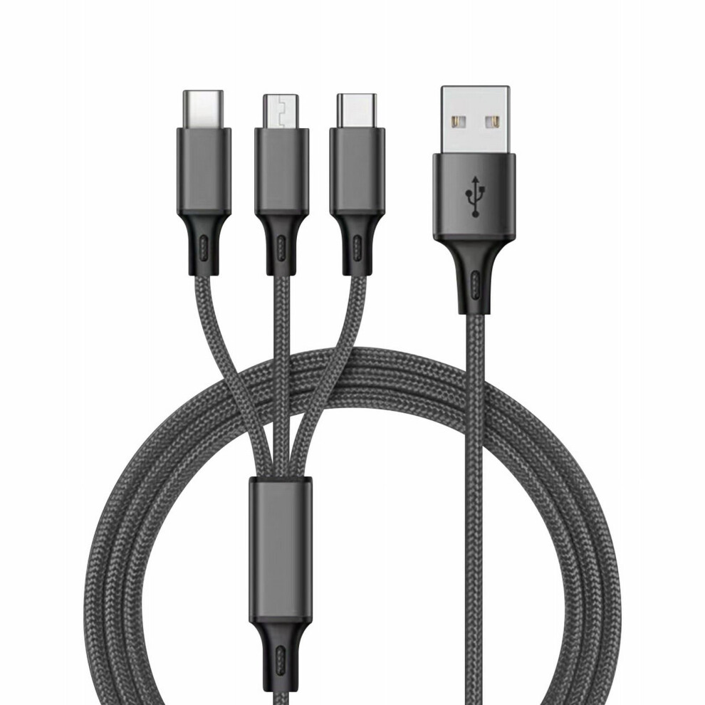 Usb3 Extension 15Ft 3In1 Fast Usb Charging Universal Function Cell Phone Charger Cord Android Auto Blue/Red/Black 9327961729490