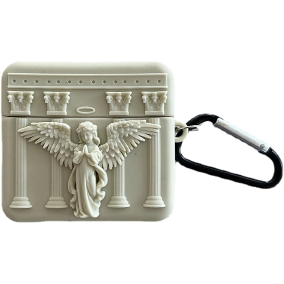 Cute Cartoon Angel Airpods 3Rd Gen Cover – Kawaii Soft Silicone Earphone Case With Keychain (White) White 9353595641129