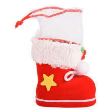Wielokrotnego użytku buty Mikołaja w kształcie cukierków do Twojego domu na święta, miniaturowe buty Mikołaja ze ściągaczem zapewniającym