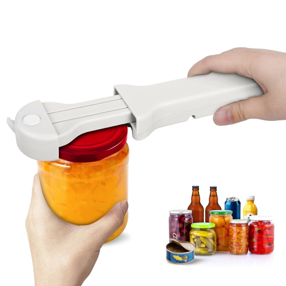 Cyan 7-In-1 Retractable Magnetic Jar & Bottle Opener For Seniors With Arthritis Â Compatible With Standard Lids