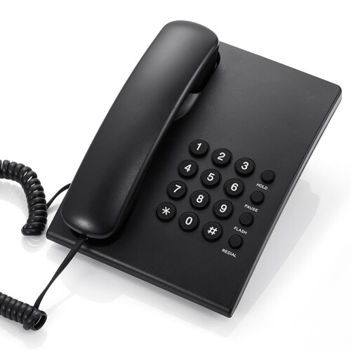 Corded Landline Telephone with Redial and Hold Function