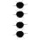 4Pièces Kit Outils Noir Dotting Art Nail Acier 6