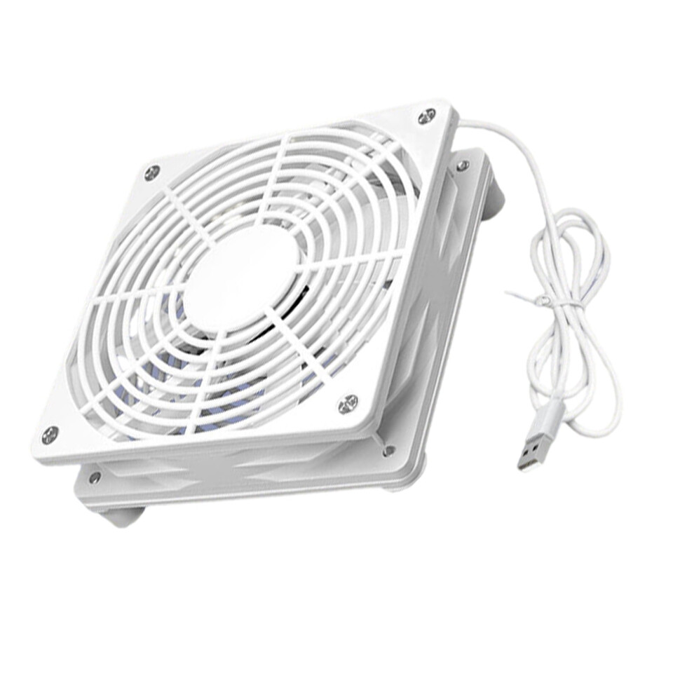Router Cooling Fan Pc Coolers Hdtv Box Wireless Quiet 1800Rpm 5V Usb Power 120Mm Cabinet Cooling Fan 12Cm Protective Net 9353595637443