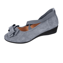 Willtoo Women's Bowknot Ballet Shoes Suede Mary Jane