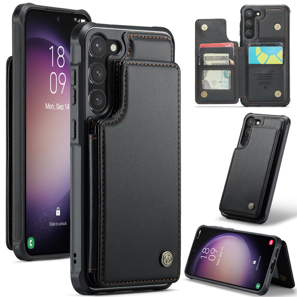 Caseme Leather Wallet Case For Compatible With Samsung Galaxy S23 Fe Â Rfid Blocking, Magnetic Clasp, Kickstand, Shockproof 9353595637863