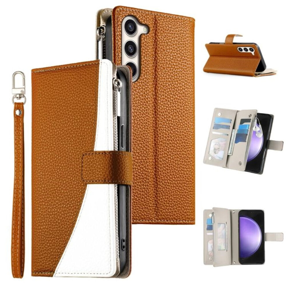 Samsung Galaxy S23+ 5G Pu Leather Flip Wallet Case Brown 913211553503