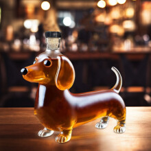 Dachshund Dog Whiskey Glasses, Funny Dachshund Wine Decanter, Unique Whiskey Decanter Animal Wine Bottles for Bar Home Office Decor