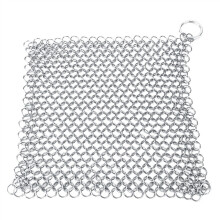 Eleve suas habilidades culinárias: Esponja de aço inoxidável 316L premium, o segredo para uma limpeza impecável de ferro fundido.