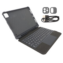 Magnetic Bluetooth Keyboard For iPad Air4 5iPad Pro - Ergonomic Laptop Style Keys With Smart Pen Holder - RGB Backlit Keys and Multi Touch Trackpad