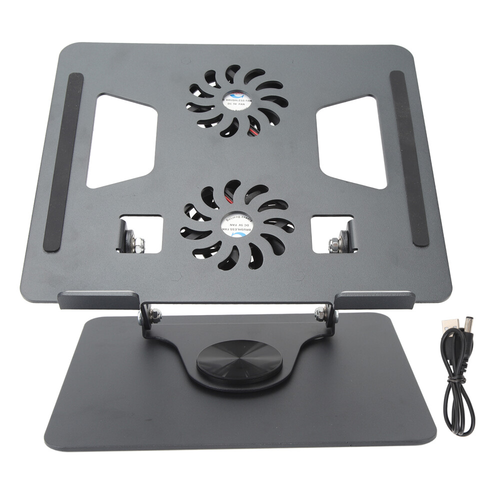 Rotatable Laptop Stand With Cooling Fan, Ergonomic Adjustable Laptop Holder For Desk, Premium Aluminum Support Compatible With11-17.3Inch Notebooks 9489952726205