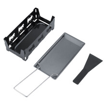 Travel-friendly Kitchen Grill For Cheese Lovers, Mini Raclette Set With Portable Non-stick Pan, Foldable Handle Baking Tray For Easy Storage