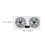 2Pcs USB Car Ventilation Fan ABS White Auto Exhaust Cooling Fan 2