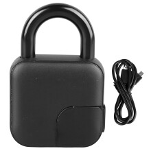 Anti-Theft Fingerprint Padlock Smart Keyless Biometric Lock Waterproof Quick Unlock Stainless Steel Shackle USB Rechargeable Long Standby Time