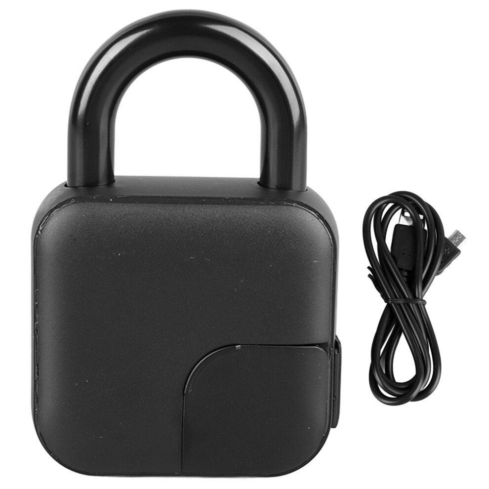 Anti-Theft Fingerprint Padlock Smart Keyless Biometric Lock Waterproof Quick Unlock Stainless Steel Shackle Usb Rechargeable Long Standby Time 9489952629421