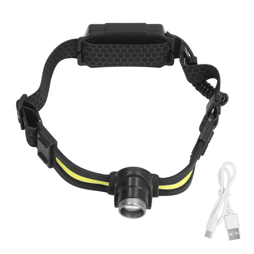 Durable Rechargeable Headlamp With Waterproof Design, Motion Sensor Control, And Adjustable Angle For Camping And Maintenance