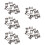 50Pcs Dark Grey Steel Double Rows Chain Joint Link for Industrial Use 1