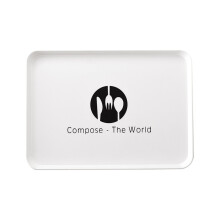 Plant-Based Rolling Tray, Nordic Style For A Touch Of Elegance, Microwave And Refrigerator Safe, 1Pc, White, Perfect For Hotel Buffet Canteen