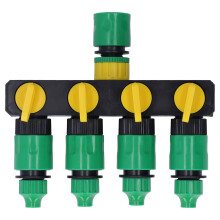 Grifo antifugas para manguera, adaptador para manguera de jardín para un riego sin complicaciones, colector de grifo multidireccional que ofrece
