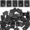 2000Pcs Black Fabric Size Labels for Clothing Sewing Clear Printed 2