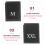 2000Pcs Black Fabric Size Labels for Clothing Sewing Clear Printed 9