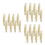 24Pcs Adjustable Plastic Curtain Rod Corner Connector Bracket White 8
