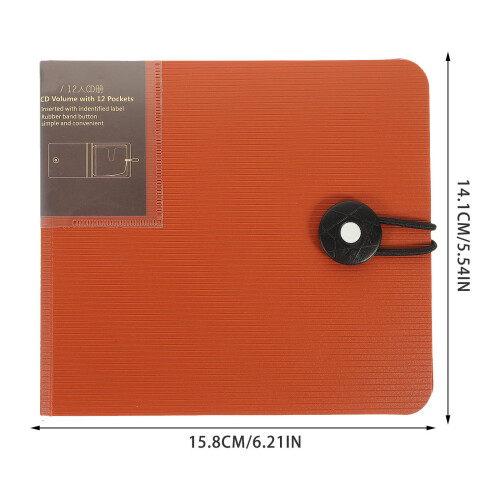 3Pcs Red Compact Plastic Cd Organizer Bag Holds 12 Discs Safely 1