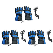 3Stk Touchscreen Heizhandschuhe Winter Warm Wasserdicht Blau
