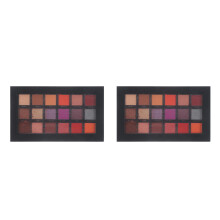 2Stk Schatten Pudern Palette 18 Farben Schwarz