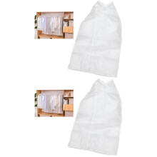 2Pcs Formal Dress Storage Bag Transparent Dustproof Suit Cover