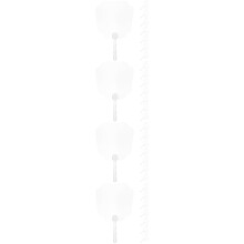 32Stk Weiße DIY Handfächer Aus PVC Transparent Zum Bemalen Und Feiern