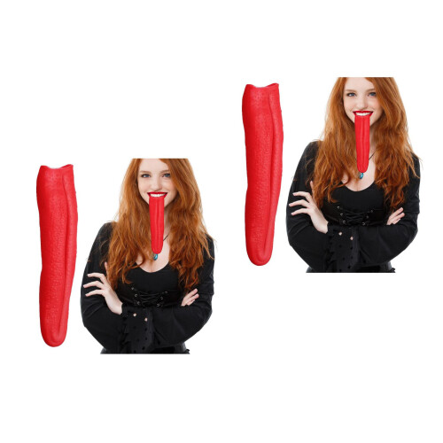 2Pièces Jouets Faux Langue Rouge Pastèque En Caoutchouc Pour Farces