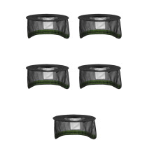 5Pcs Safety Black Hard Hat Sunshade with Neck Cover Steel Polyester