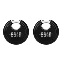 2Pcs Durable Stainless Steel Combination Padlocks for Home and Outdoor