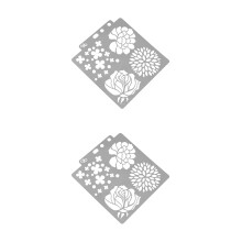 2Pcs Washable Painting Stencils Eco Plastic for School and Art Use