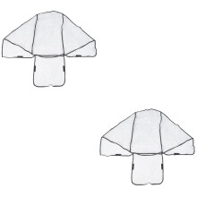 2Stk Doppelkinderwagen Wind- Regenschutz Transparent PVC Material