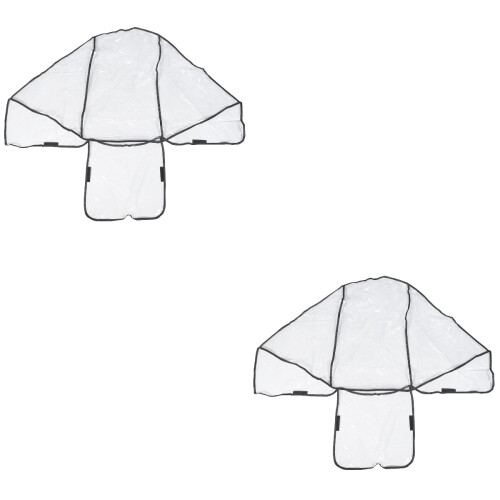 2Stk Doppelkinderwagen Wind- Regenschutz Transparent PVC Material