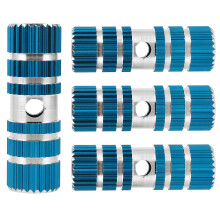 2Pair Blue Aluminum Alloy Bike Pegs Quick Release Stunt Footpegs