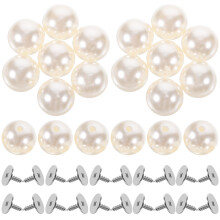 50 Pcs Flat Back Pearls For Crafting Buttons Miss