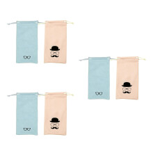 6Pcs Storage Bags Fiber Suede Sunglass Holder for Travel