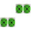 Green ABS Self-Adhesive Spot Labels for Hotel Use Fluorescent 1