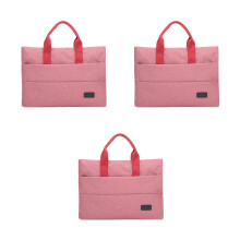 3Pcs Portable Pink Oxford Cloth Business Briefcase Document Carry Bag