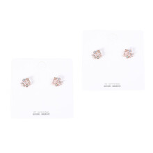 2Pairs Copper Flower Ear Drop Earrings Multi Color Durable Ear Jewelry