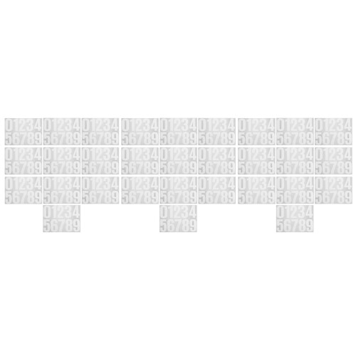 Weatherproof White Self Adhesive Numbers for Mailbox and Door
