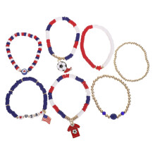 1Set Durable Soccer Bracelet Girls Zinc Alloy Cotton Rope Sport Gift