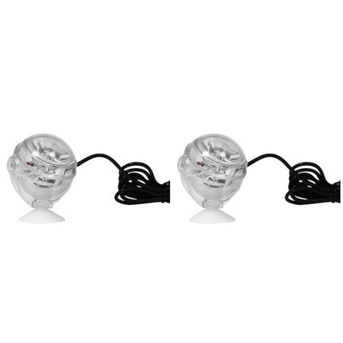 2Pcs Waterproof Blue LED Aquarium Spotlight Adjustable Fish Tank Light