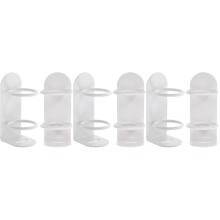 6Pcs Electric Toothbrush Holders Wall Mounted White Iron Storage