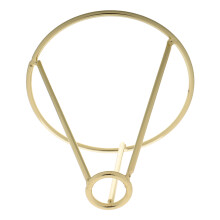 Golden Hollow Metal Seed Vase Rack Holder for Water Plant Fixing