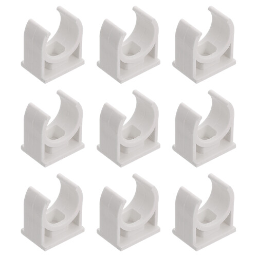 100-Piece Beige Pvc U Clamp Bracket Pipe Hangers Set For