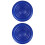 2Pcs Blue PU Padded Round Stool Seat for Bar Stool Replacement 1