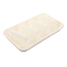 Beige Siliconen Taco Serveerschaal Met Vakjes En Antislip